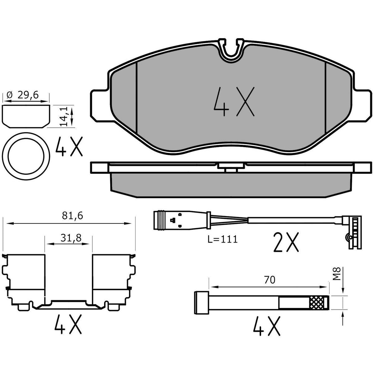 MEYLE Brake Pad Set 025 291 9220/PD