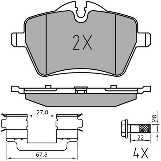 MEYLE Brake Pad Set 025 239 8418/PD