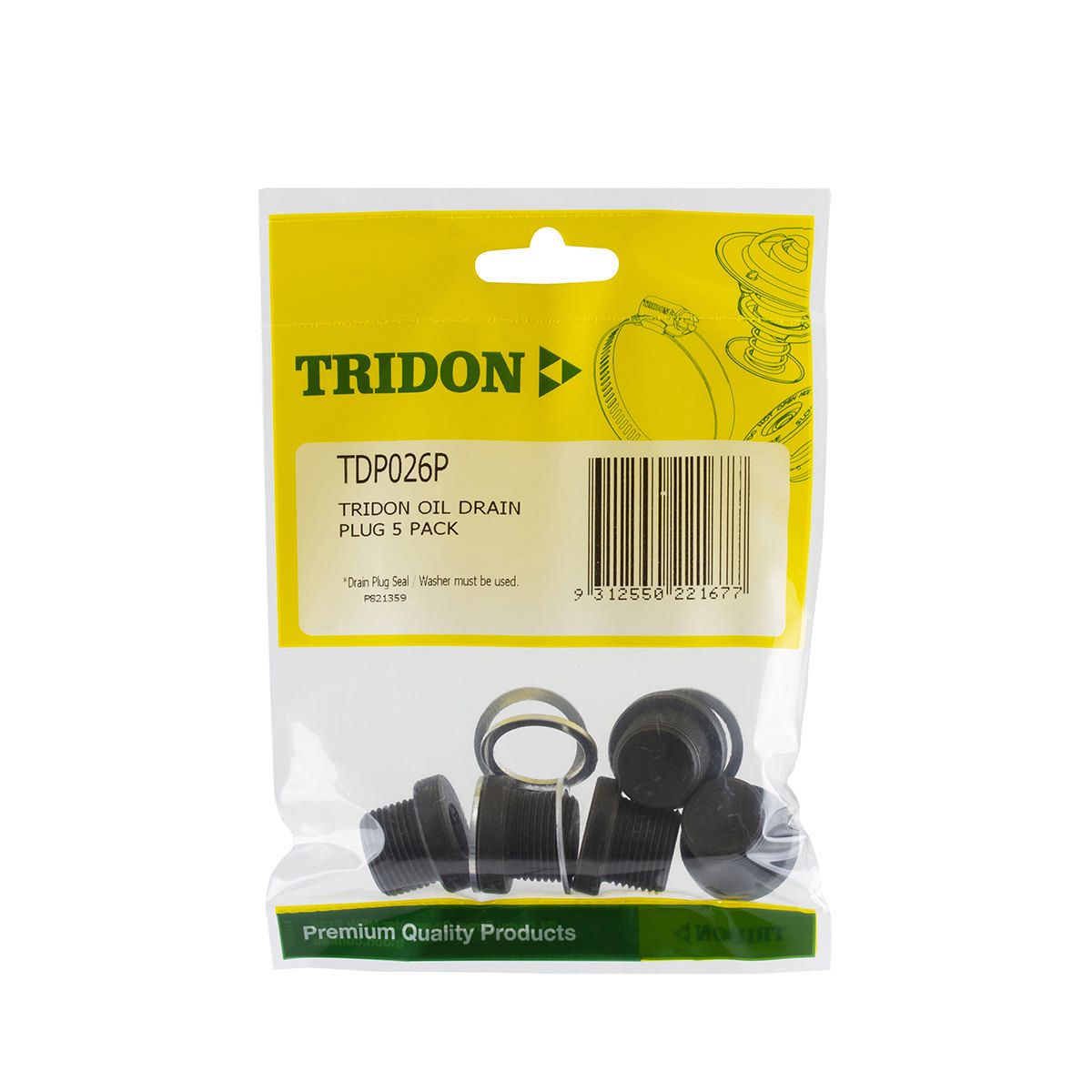 Tridon  Sump/Drain Plug 5 Pack - M20 X 1.5Mm  - Tdp026P TDP026P