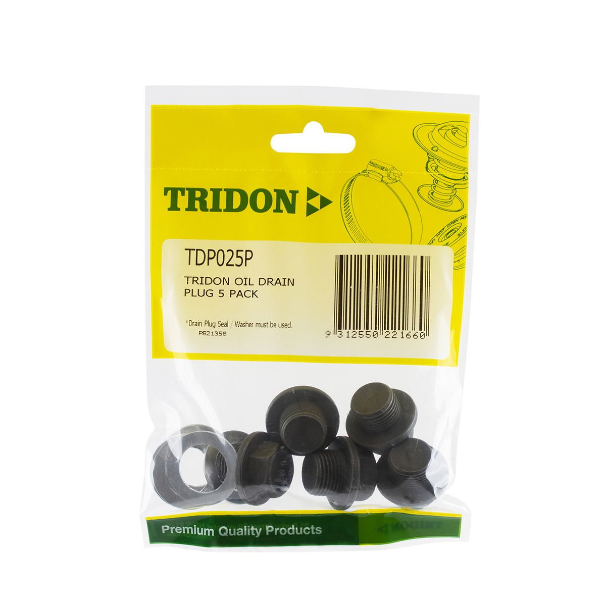 Tridon  Sump/Drain Plug 5 Pack - M18  1.5Mm  - Tdp025P TDP025P
