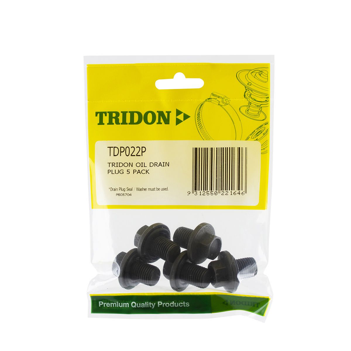 Tridon  Sump/Drain Plug 5 Pack - M14 X 1.5Mm  - Tdp022P TDP022P