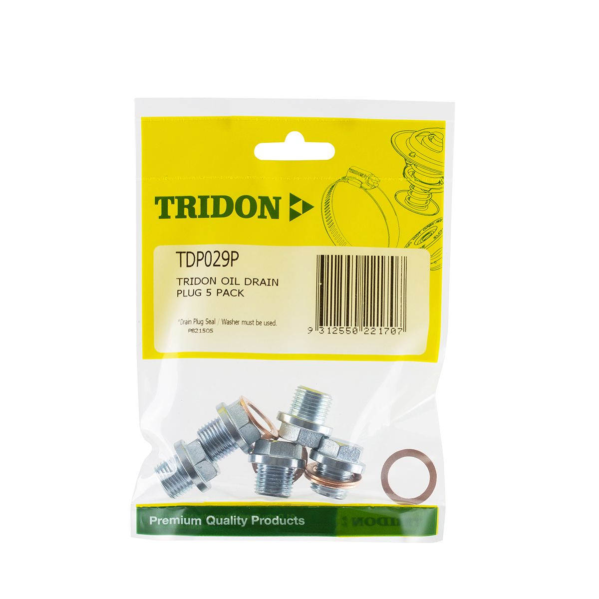 Tridon  Sump/Drain Plug 5 Pack - M16 X 1.5Mm  - Tdp029P TDP029P