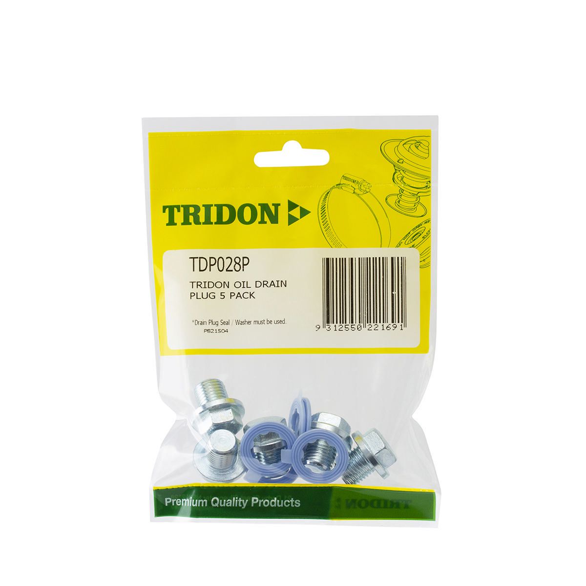 Tridon  Sump/Drain Plug 5 Pack - M14 X 1.5Mm  - Tdp028P TDP028P