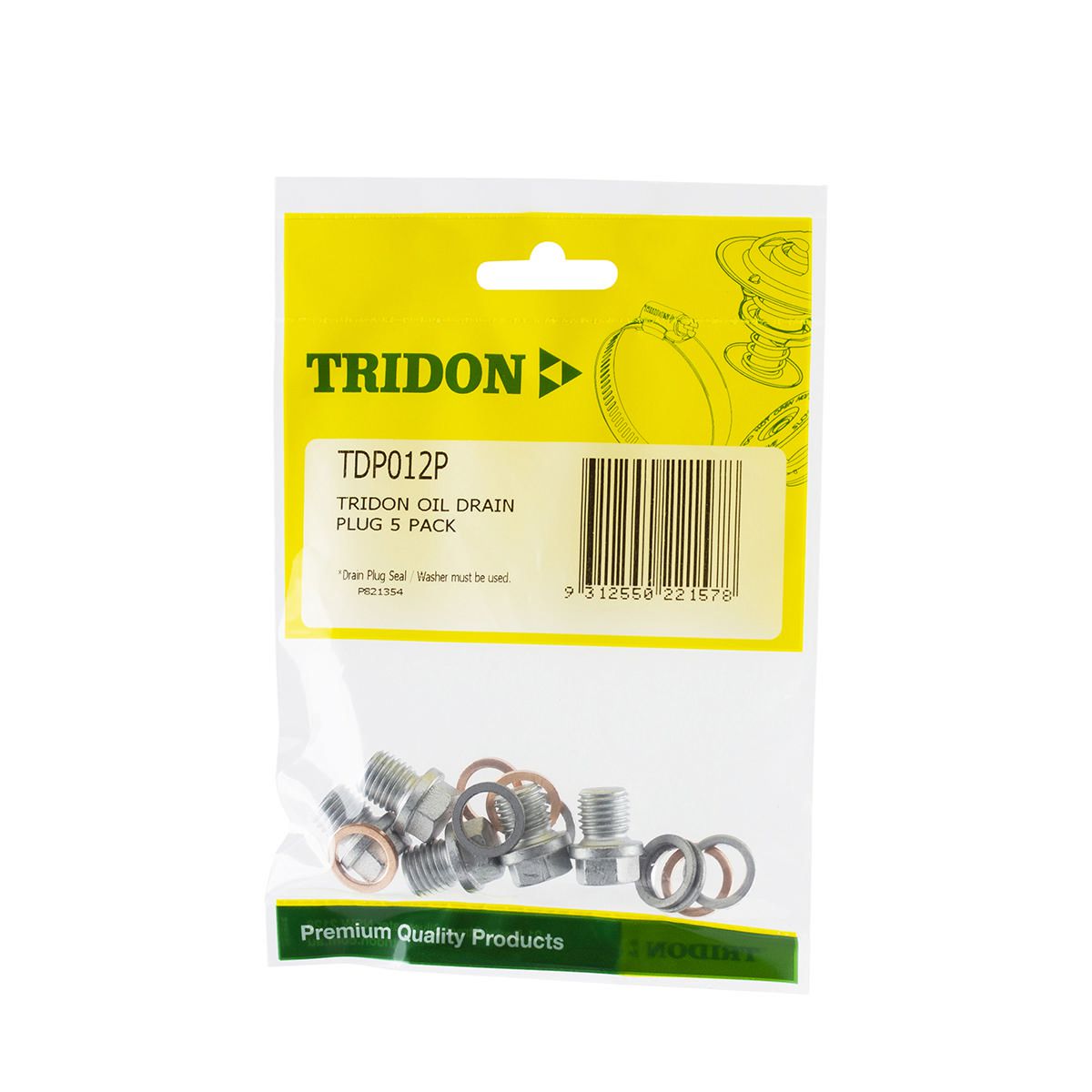 Tridon  Sump/Drain Plug 5 Pack - M12 X 1.5Mm  - Tdp012P TDP012P