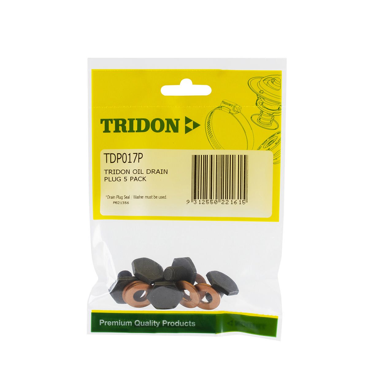 Tridon  Sump/Drain Plug 5 Pack - M10 X 1.25Mm  - Tdp017P TDP017P