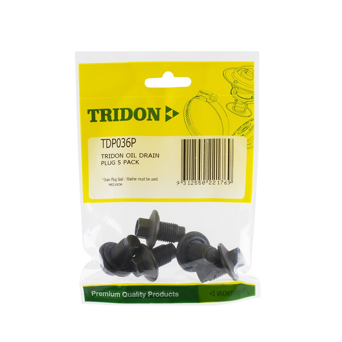 Tridon  Sump/Drain Plug 5 Pack - M14 X 1.5Mm  - Tdp036P TDP036P