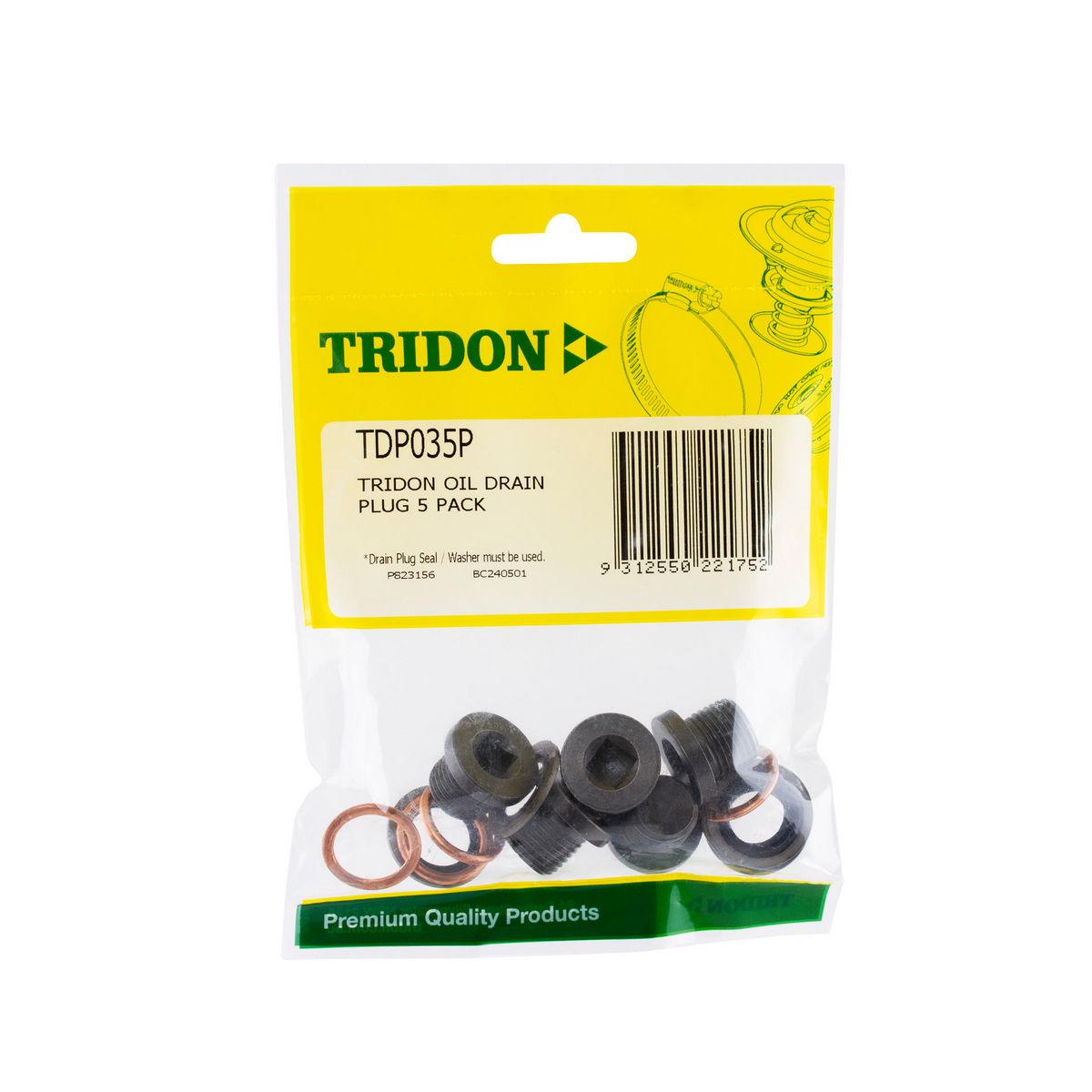 Tridon  Sump/Drain Plug 5 Pack - M16 X 1.5Mm  - Tdp035P TDP035P