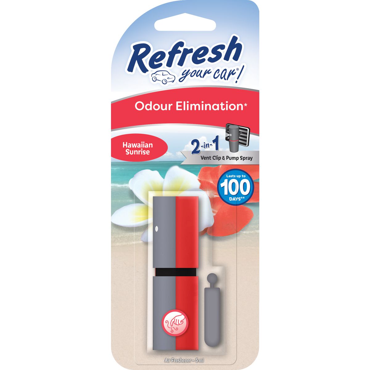 Refresh Car Air Freshener - Odour Elimination Spray Hawaiian Sun 1 Pack E301651800