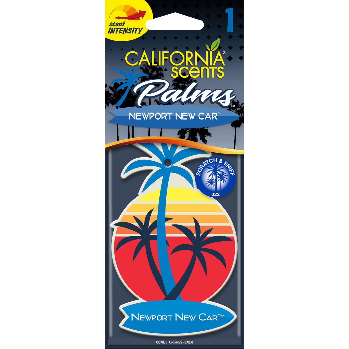 California Scents Car Air Freshener - Newport New Car Palm 1 Pack E302706300