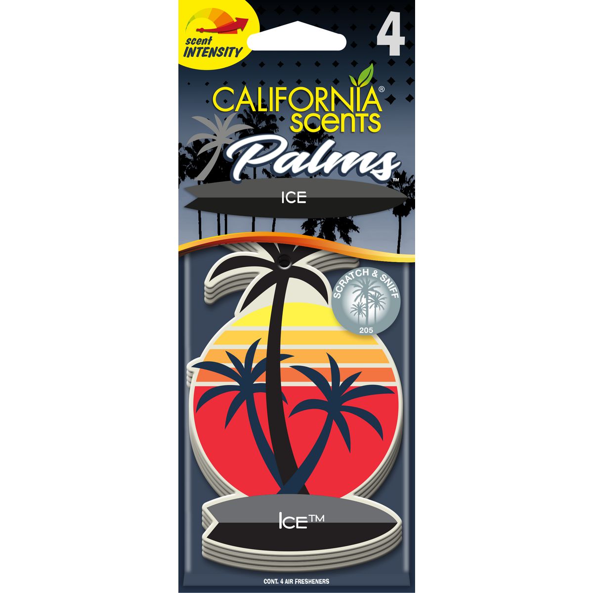 California Scents Car Air Freshener - Ice Palm 4 Pack E302706700