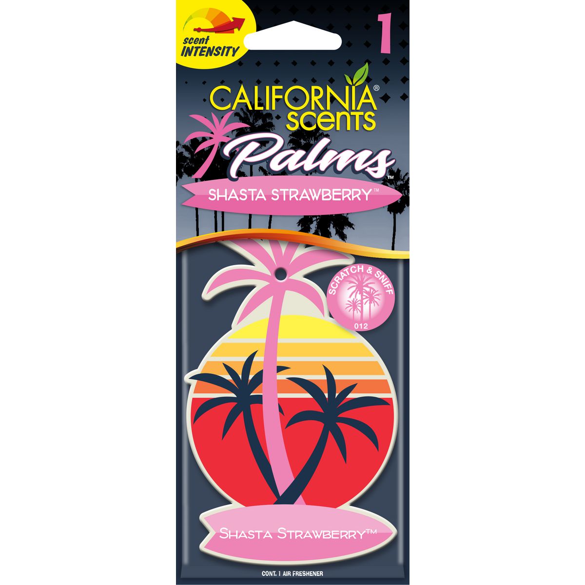 California Scents Car Air Freshener - Shasta Strawberry Palm 1 Pack E302707200
