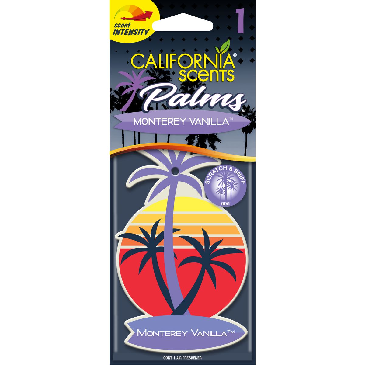 California Scents Car Air Freshener - Monterey Vanilla Palm 1 Pack E302706900
