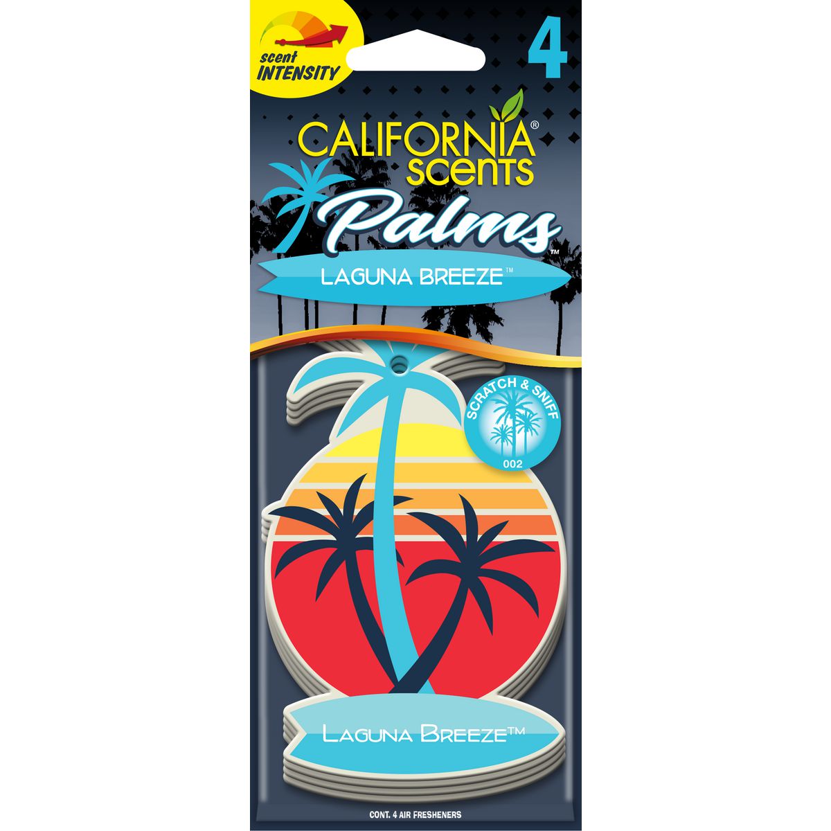 California Scents Car Air Freshener - Laguna Breeze Palm 4 Pack E302707900