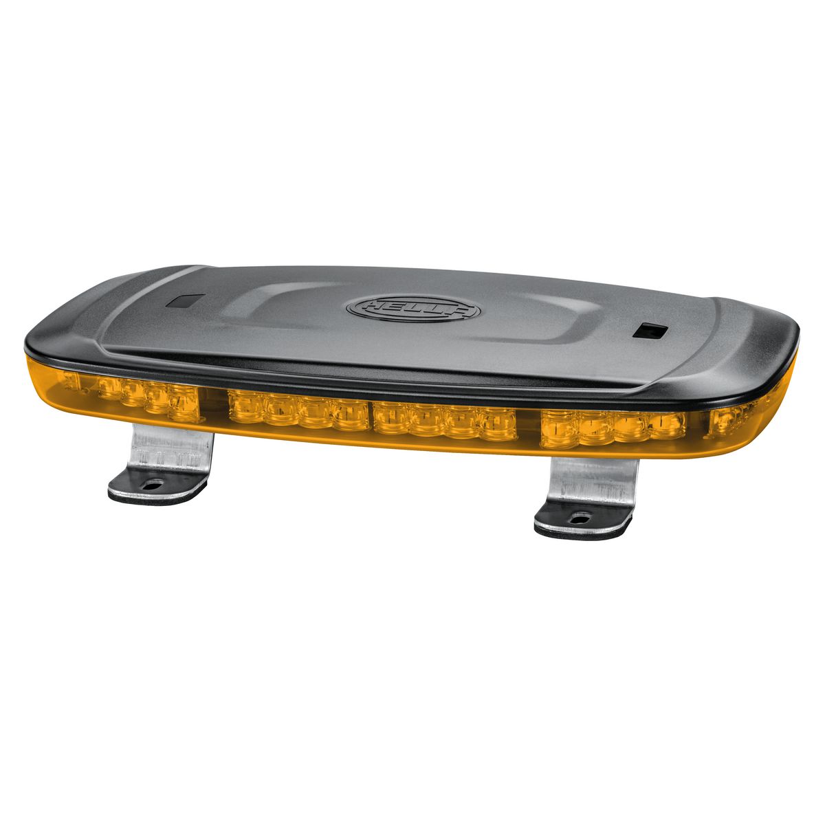 Hella 12/24V Mini Light Bar, Amber LED/Amber Lens, Bracket Mount 400X218X49mm 2RL014565311
