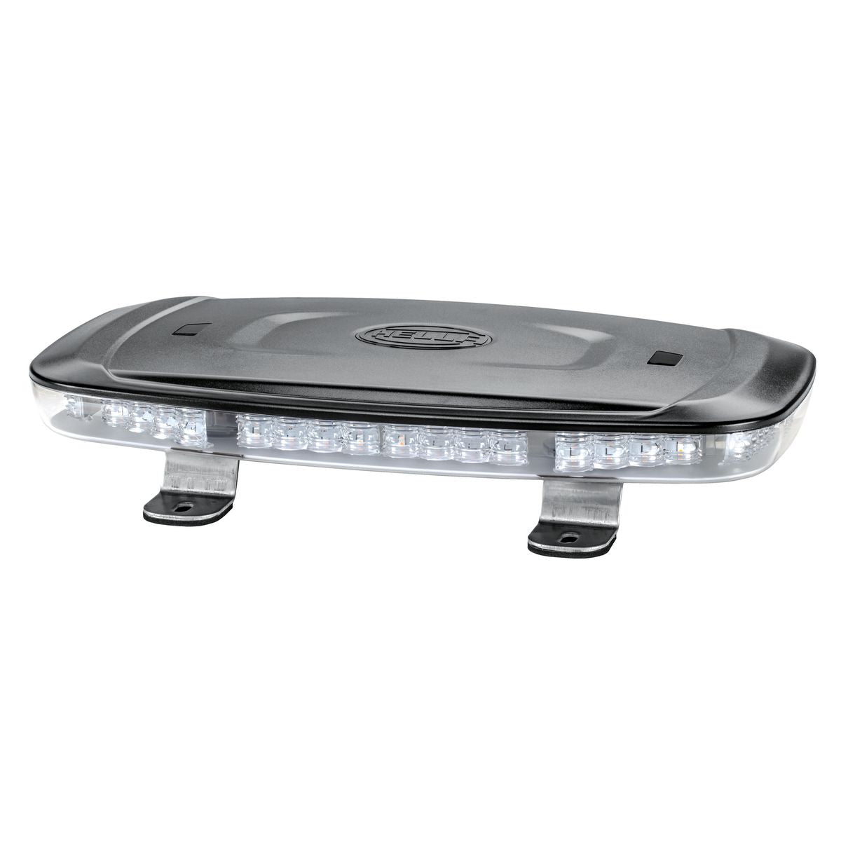 Hella 12/24V Mini Light Bar, Amber LED/Clear Lens, Bracket Mount 400X218X49mm 2RL014565111