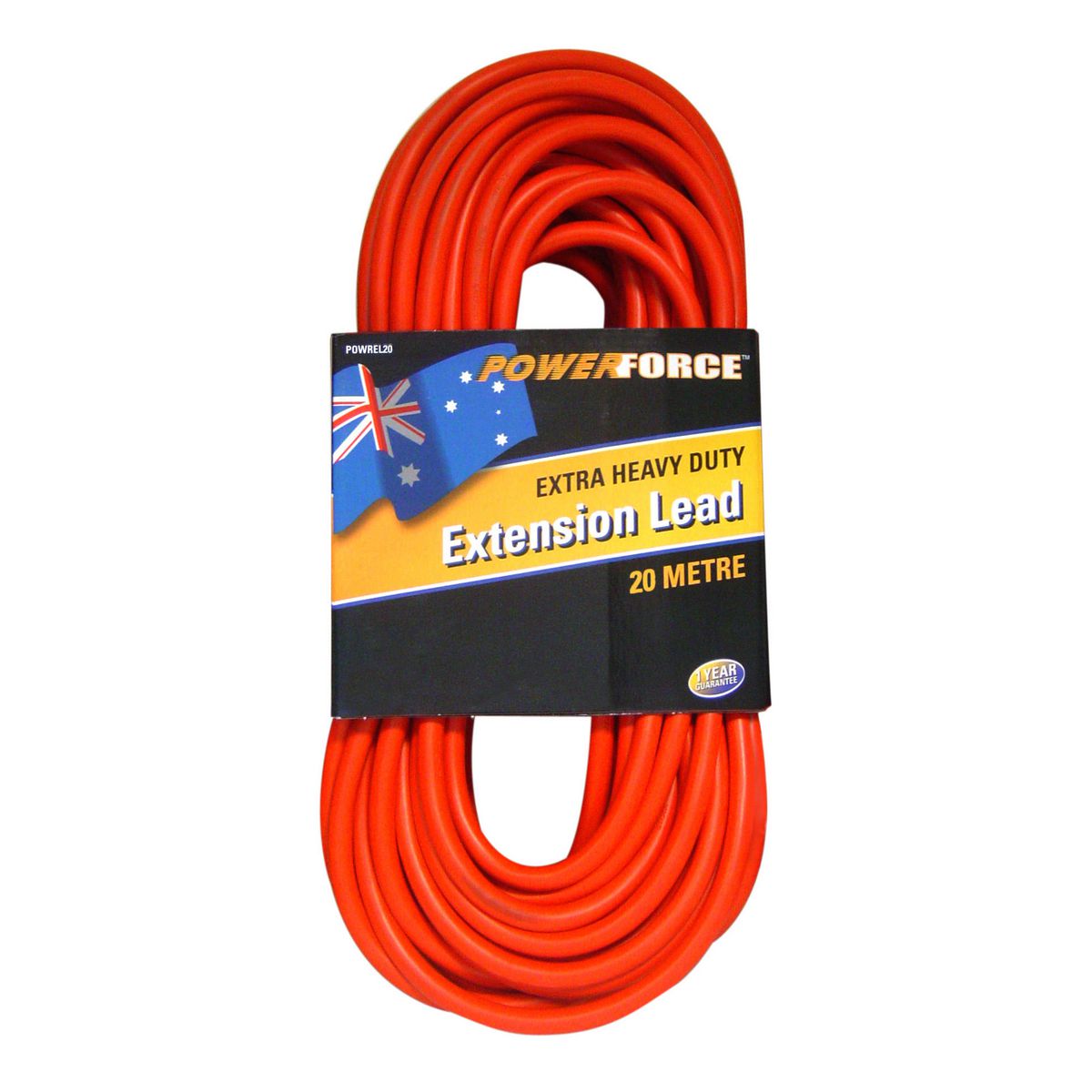 Powerforce 20M 10A Plug & 15A Extension Lead Red POWREL20