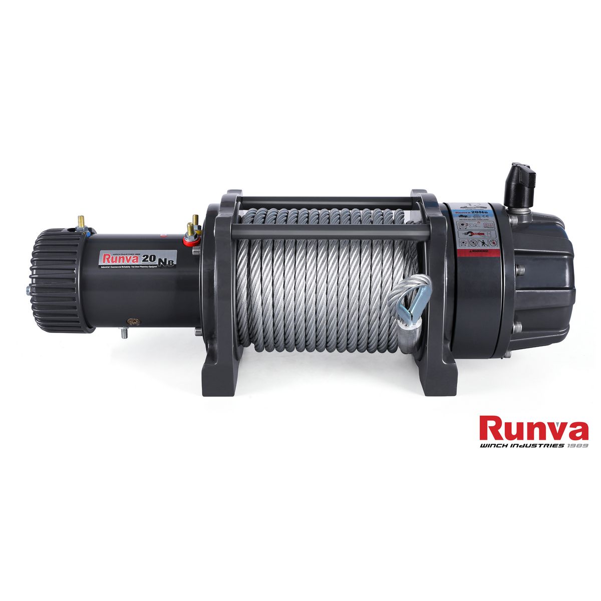 Runva EWB20000 Premium 4X4 Winch 24V 20000lb W/Steel Cable IP67 Protection EWB2000024VS