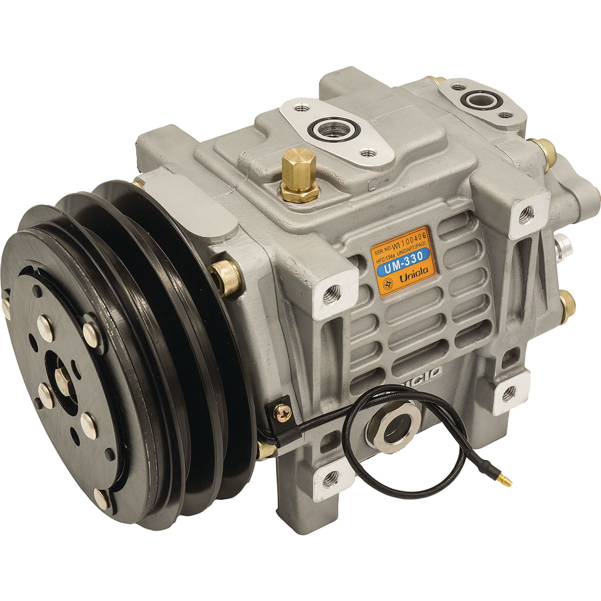 Unicla Um330 Air Conditioning Compressor 24V 168Mm Bb Pad R134A Pag Oil CXU8735