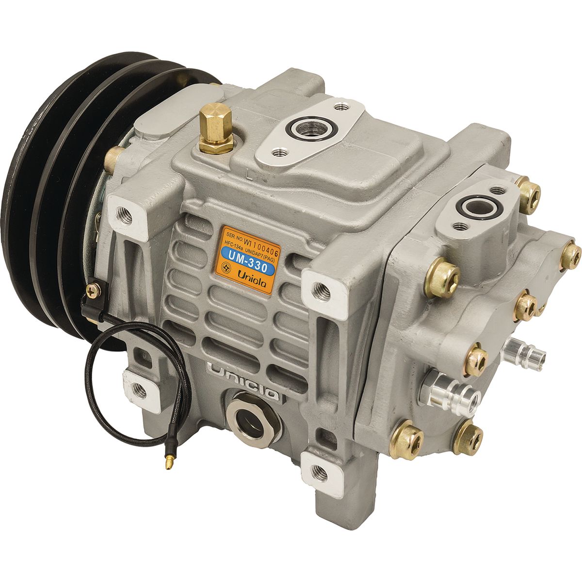 Unicla Um330 Air Conditioning Compressor 24V 168Mm Bb Pad R134A Pag Oil CXU8735