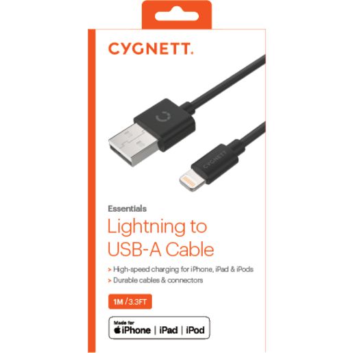 Cygnett Lightning to USB-A Cable - Black CY2722PCCSL