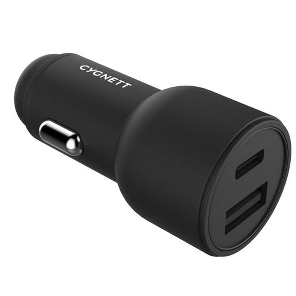 Cygnett CarPower Dual USB-A & USB-C Car Charger 18W Black