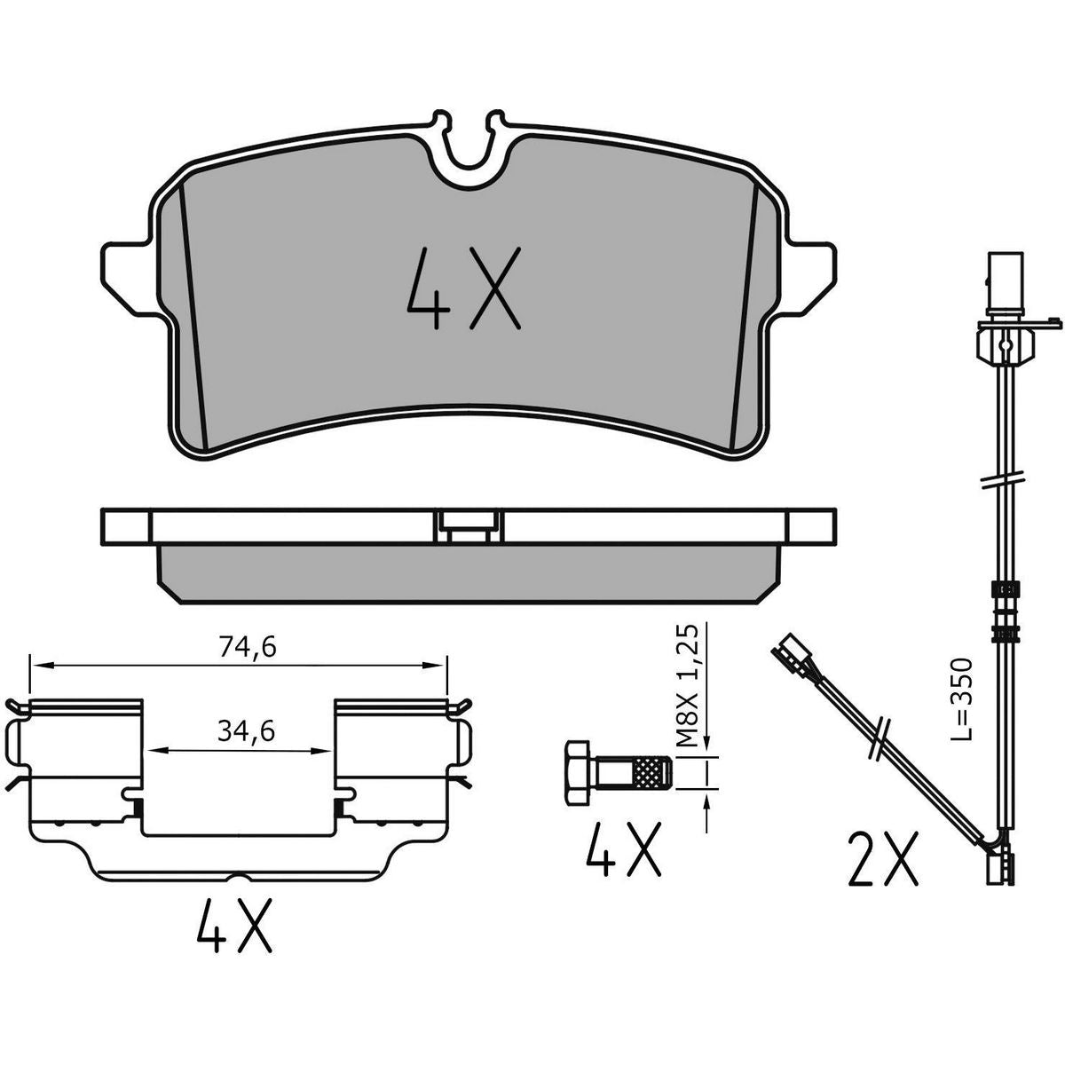 MEYLE Brake Pad Set 025 246 4317/PD