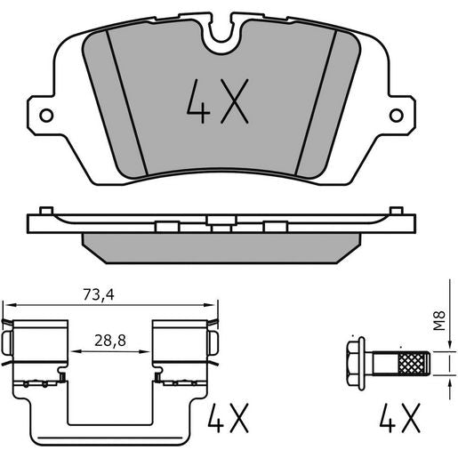 MEYLE Brake Pad Set 025 257 2016/PD