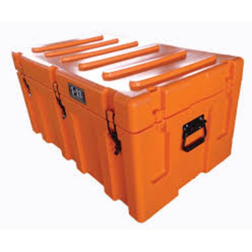 One-Eleven One-Eleven Hi Vis Orange Heavy Duty Plastic Storage Case 2 X Wheels 890Mm Wide AHDCASE900