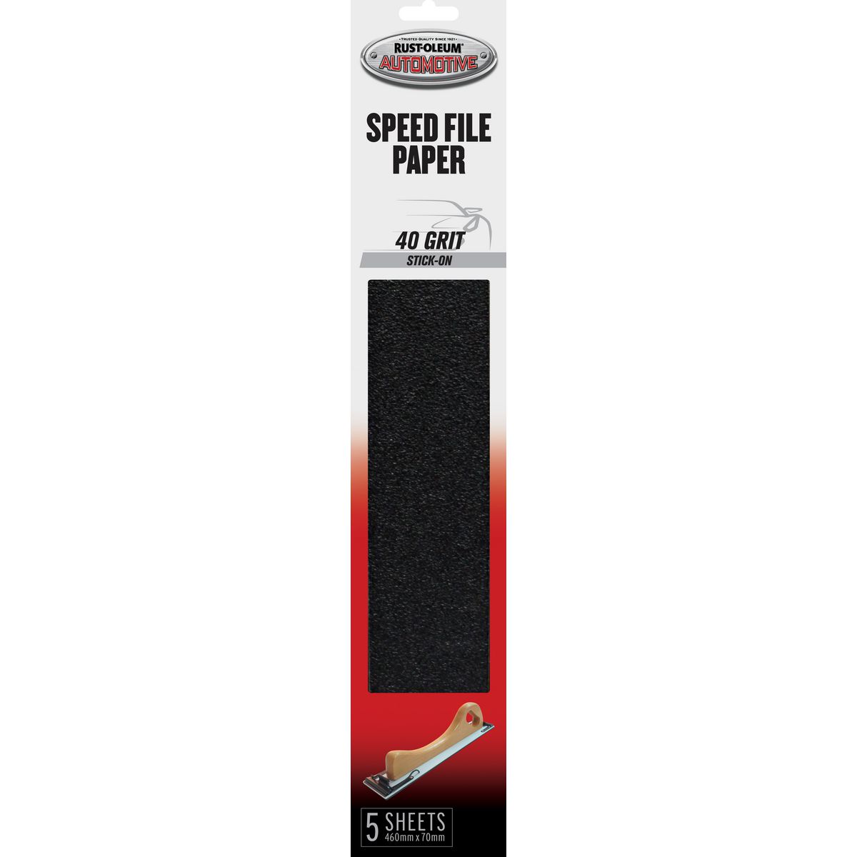 Rust-Oleum Speed File Paper 40 Grit 5 Pack 367647