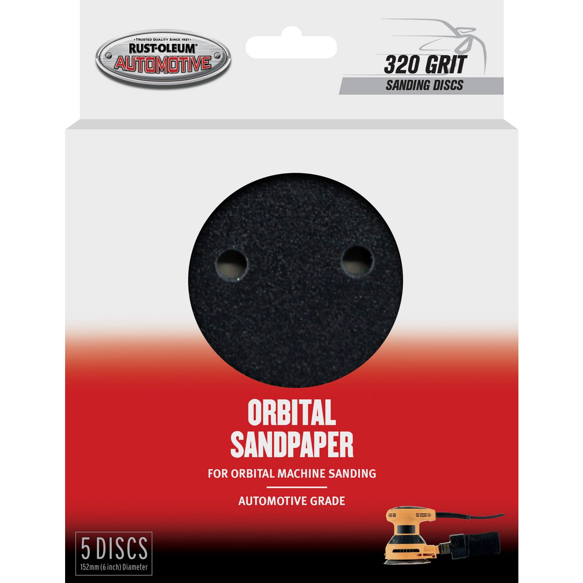 Rust-Oleum Velcro Orbital Sandpaper 6" 320 Grit 5 Pack 367666