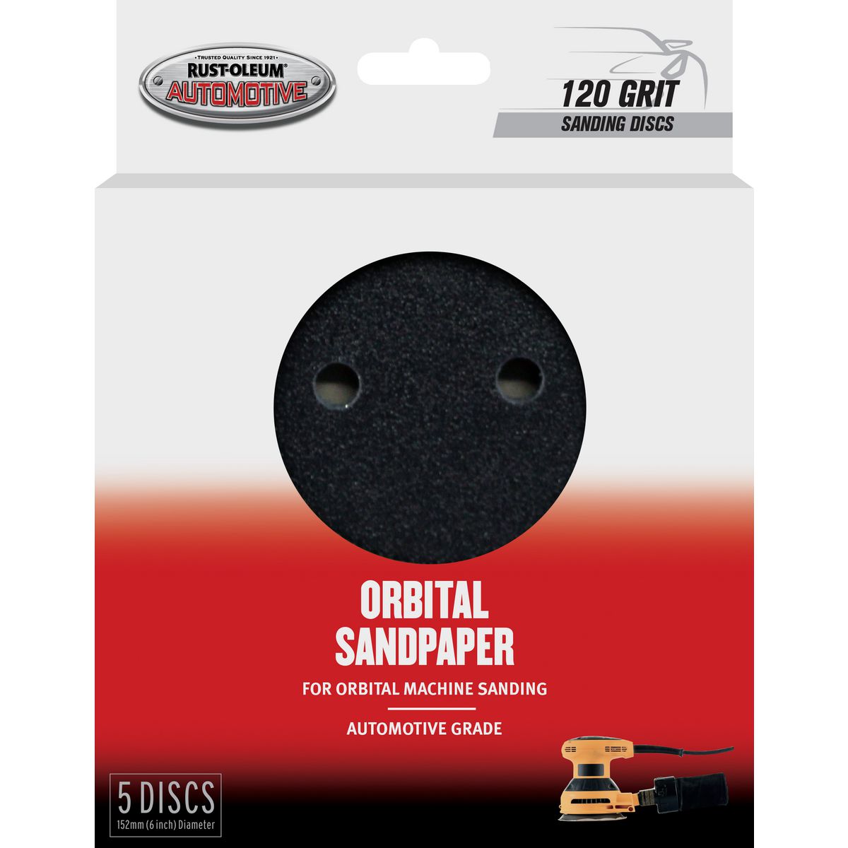 Rust-Oleum Velcro Orbital Sandpaper 6" 120 Grit 5 Pack 367663