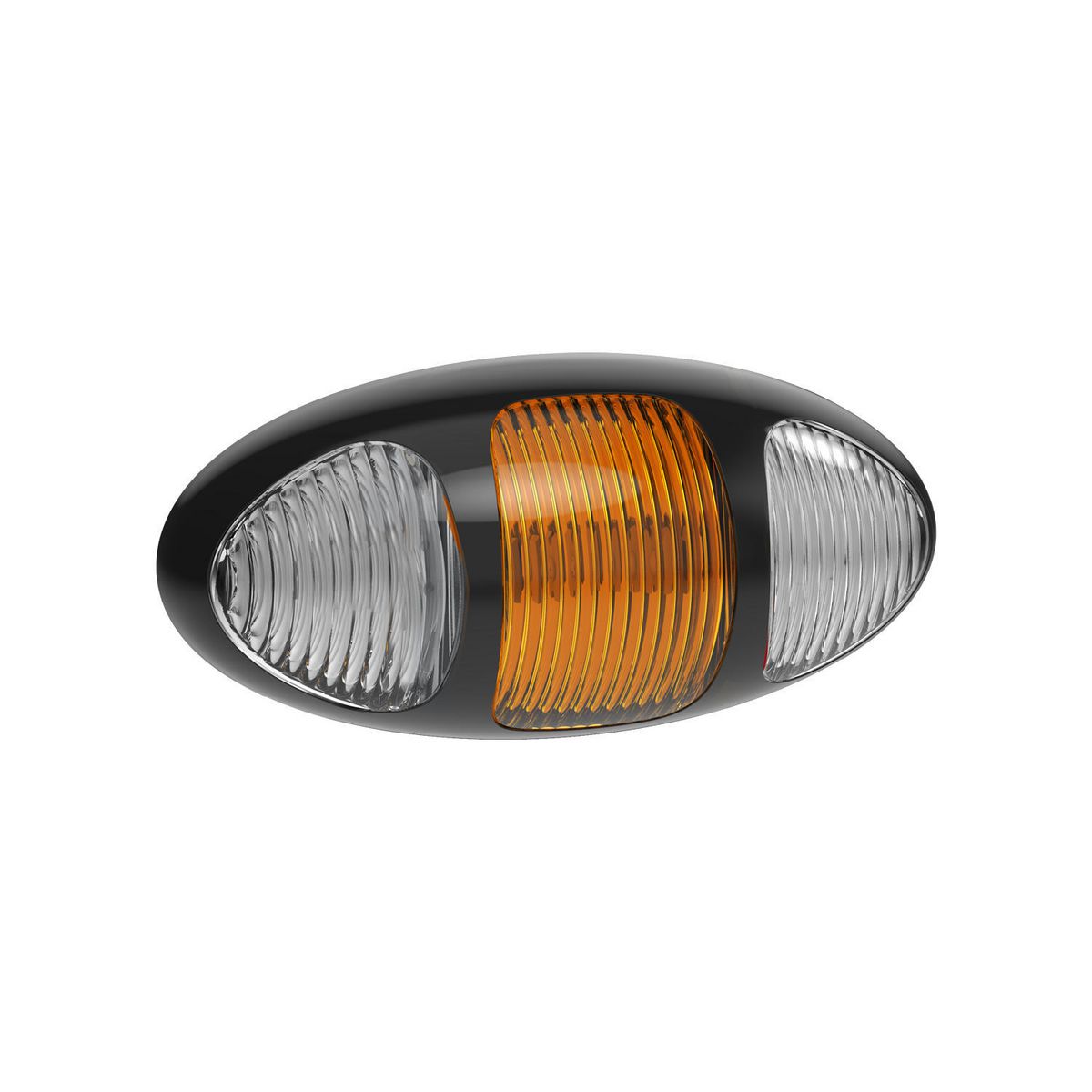 LED Autolamps Twin Function Rear Marker with Supplementary Rear Indicator and Black Bezel 97x45x28mm 12-24V 97RIMB