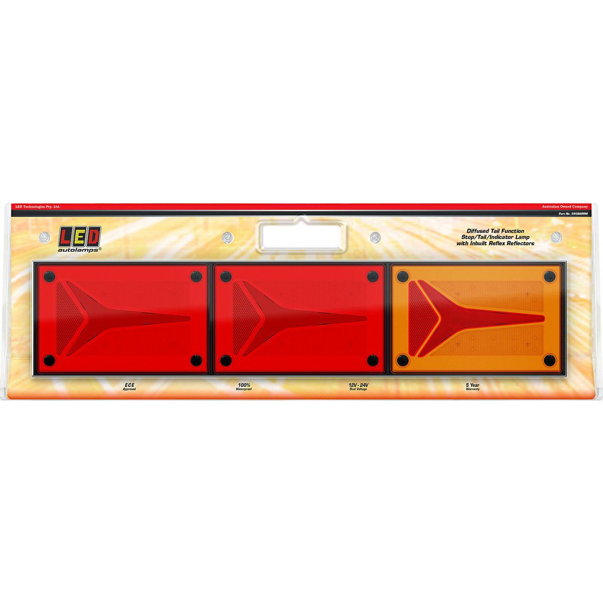 LED Autolamps Stop/Tail/Indicator LED Light 12-24V Diffused Tail 595BARRM