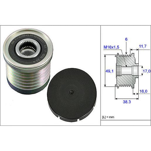 INA Alternator Freewheel Clutch 535 0030 10