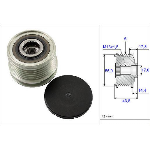 INA Free Wheel Clutch -Alternator 535 0105 10