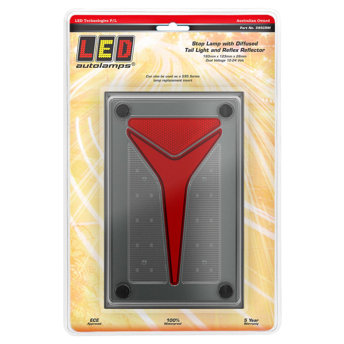 LED Autolamps Single stop/tail lamp/diffused tail function 595CRM