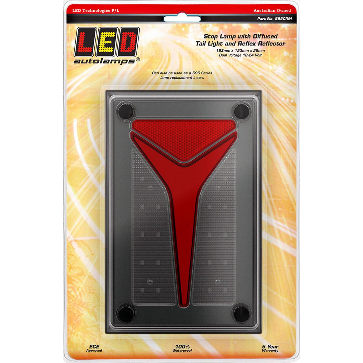 LED Autolamps Single stop/tail lamp/diffused tail function 595CRM