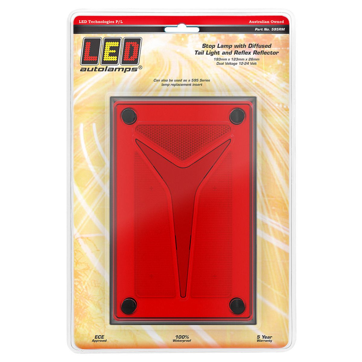 LED Autolamps Single stop/tail lamp/diffused tail function 595RM