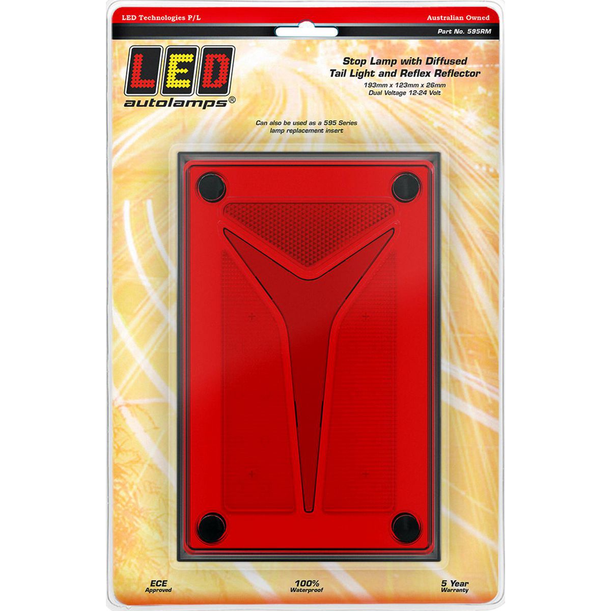 LED Autolamps Single stop/tail lamp/diffused tail function 595RM