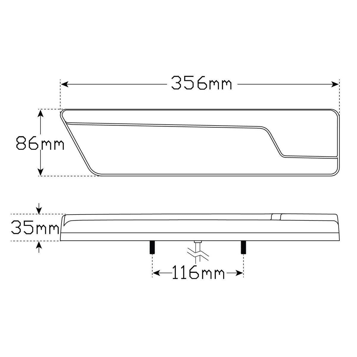 LED Autolamps Rear Combination LHS Tail Light With Sequential Indicator, Black 355BARWMRBCSB