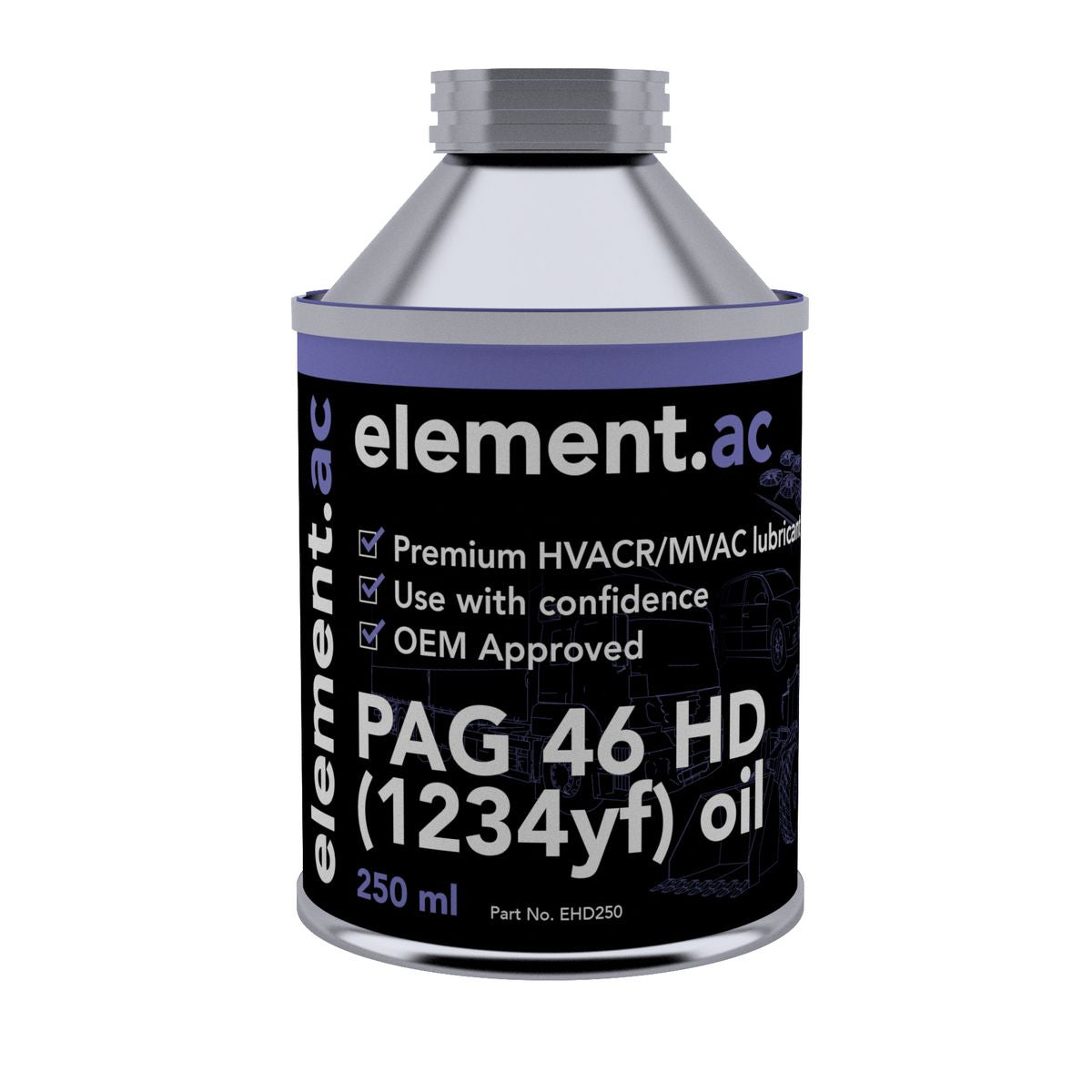 Element.Ac Pag 46 Hd Double End Cap R1234Yf Oil, 250Ml EHD250
