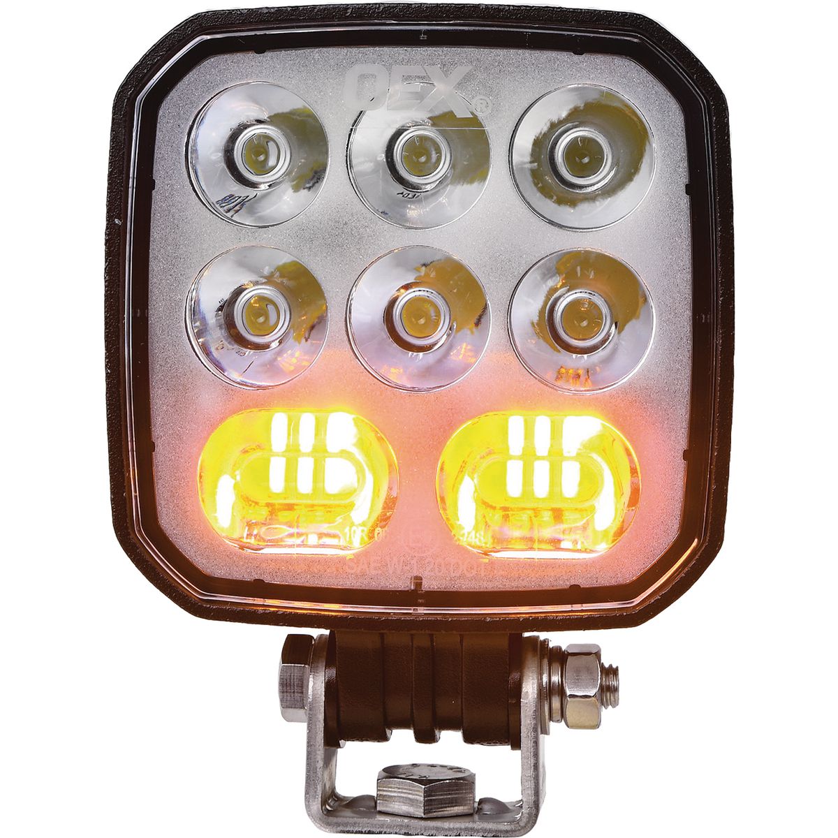 OEX Integrated Flood Work Light / Amber Warning Light 12/24V ACX5587