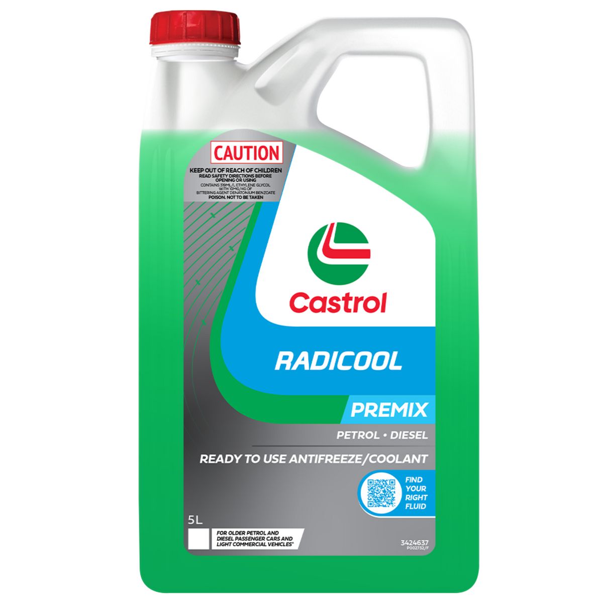 Castrol RADICOOL Premix Engine Coolant 5L 3424637