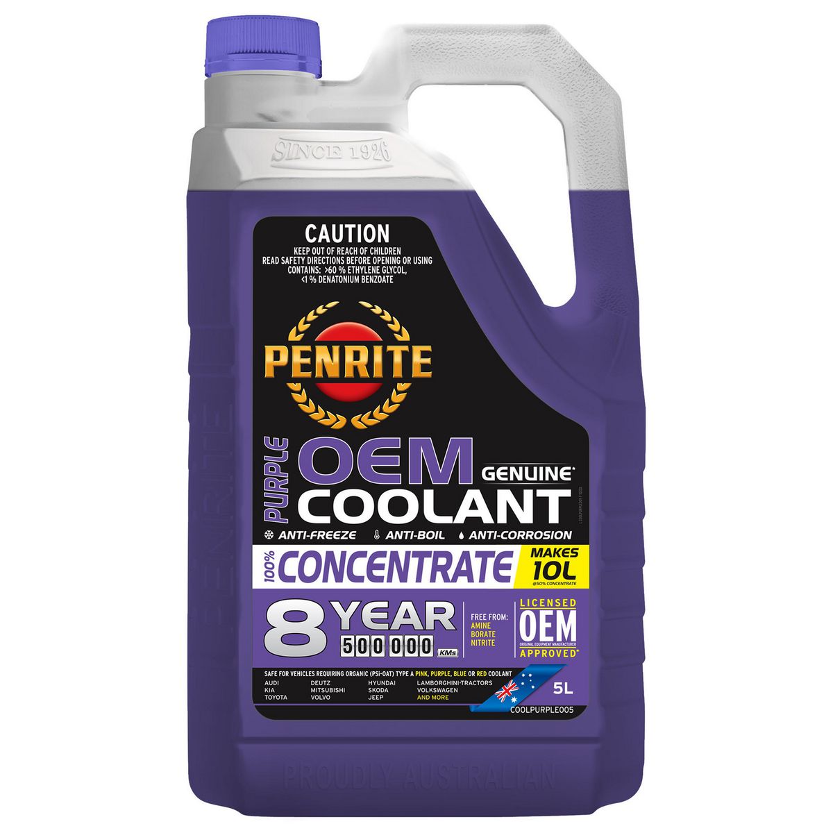 Penrite Purple OEM Genuine Coolant Concentrate 5L COOLPURPLEPMX005