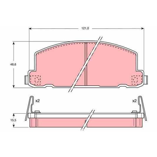 TRW Cotec Brake Pad Set GDB749
