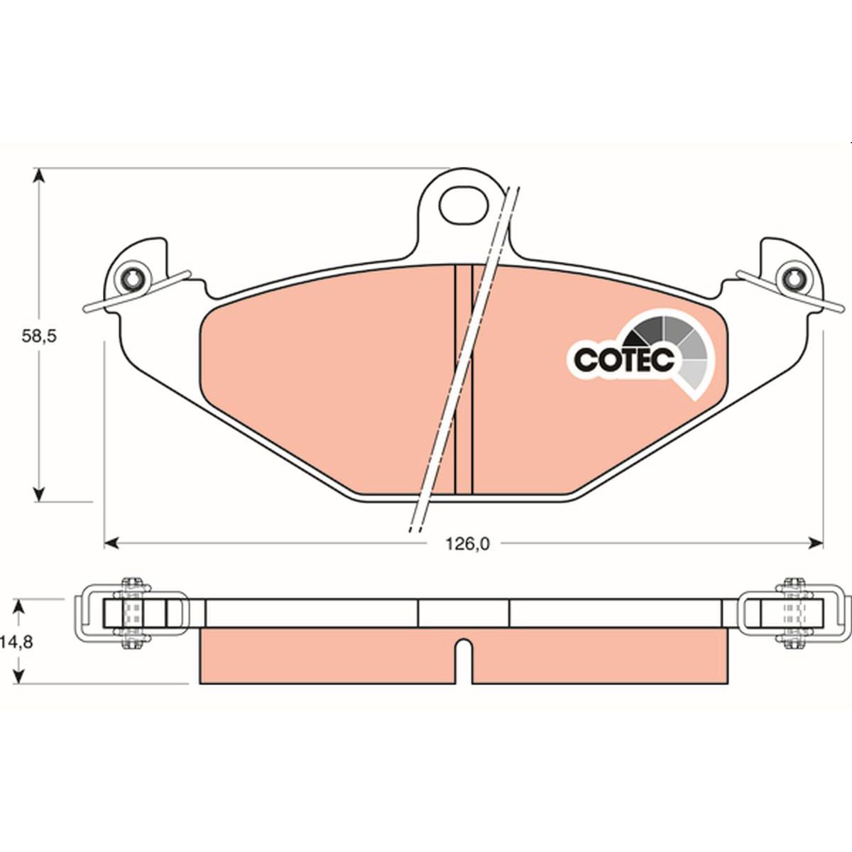 TRW Cotec Brake Pad Set GDB1041