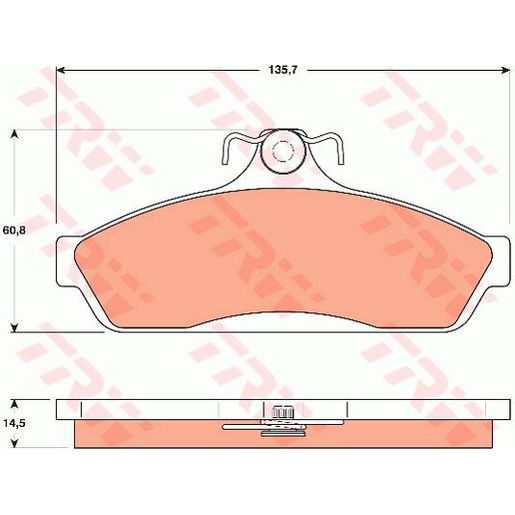TRW DTEC Brake Pad Set Front GDB7500DT