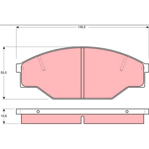 TRW DTEC Brake Pad Set Front GDB1181DT