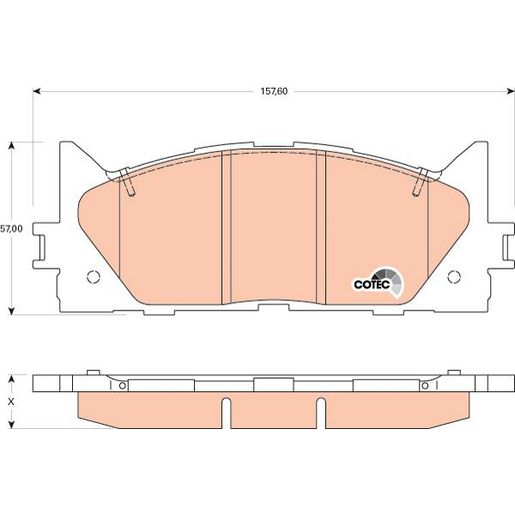 TRW DTEC Brake Pad Set Rear GDB3429DT