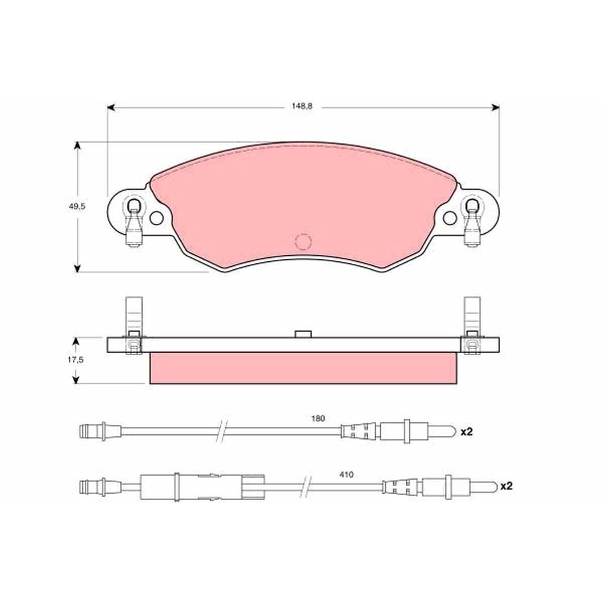 TRW Brake Pad Set GDB1447